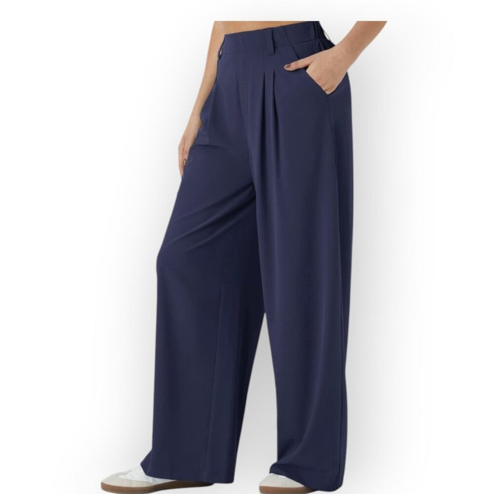Halara Breezeful High Waisted Wide Leg Palazzo Pants XL Navy - Flowy Casual